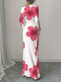 Floral Print One Shoulder Maxi Dress - Your Second Look