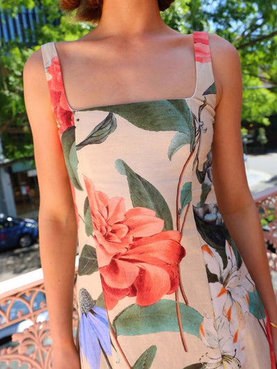 Floral Square Neck Maxi Dress - Your Second Look
