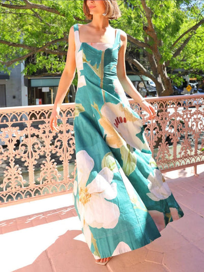 Floral Square Neck Maxi Dress - Your Second Look