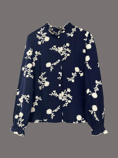 Flower Button Up Long Sleeve Shirt - Your Second Look