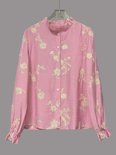 Flower Button Up Long Sleeve Shirt - Your Second Look