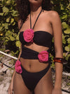 Flower Cutout Halter Neck One - Piece Swimwear - Your Second Look