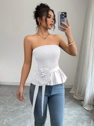 Flower Smocked Tube Top - Your Second Look