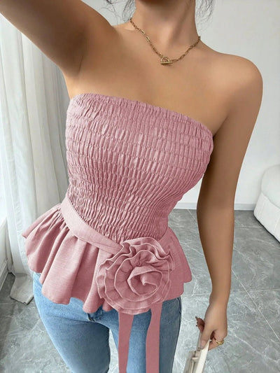 Flower Smocked Tube Top - Your Second Look