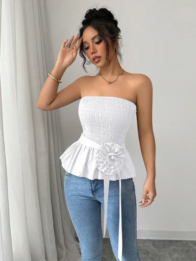 Flower Smocked Tube Top - Your Second Look