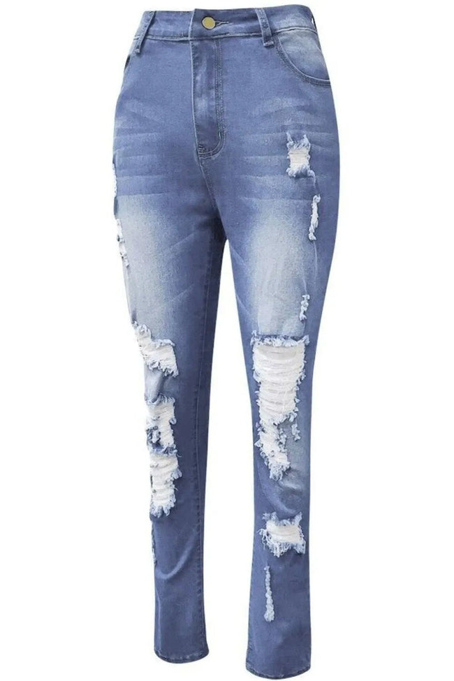 Full Size Distressed Skinny Jeans Plus Size - Your Second Look