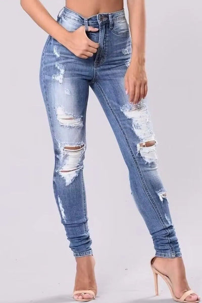 Full Size Distressed Skinny Jeans Plus Size - Your Second Look
