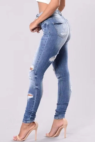 Full Size Distressed Skinny Jeans Plus Size - Your Second Look