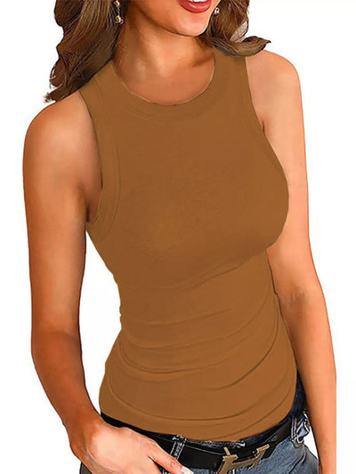 Full Size Ribbed Round Neck Tank Plus Size - Your Second Look