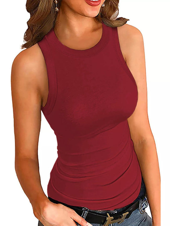 Full Size Ribbed Round Neck Tank Plus Size - Your Second Look