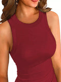 Full Size Ribbed Round Neck Tank Plus Size - Your Second Look