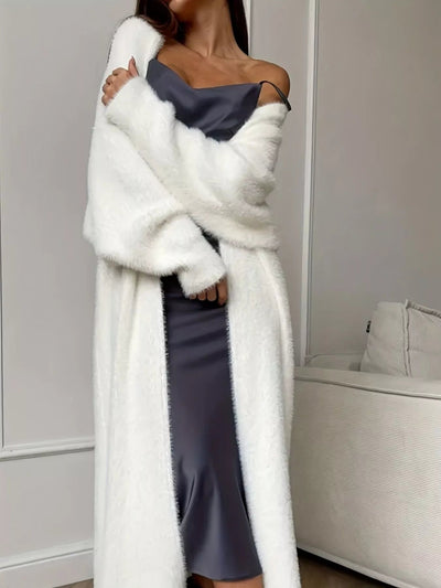 Fuzzy Open Front Longline Cardigan - Your Second Look