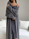 Fuzzy Open Front Longline Cardigan - Your Second Look