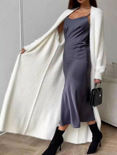 Fuzzy Open Front Longline Cardigan - Your Second Look