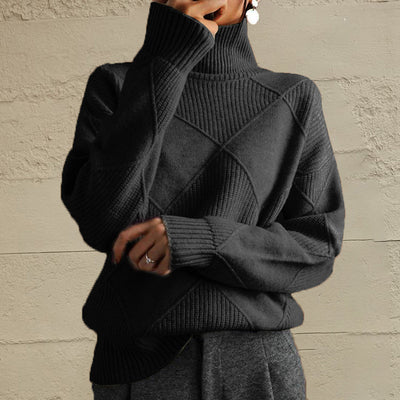 Geometric Turtleneck Sweater - Your Second Look