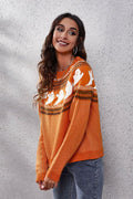 Ghost Pattern Round Neck Long Sleeve Sweater - Your Second Look