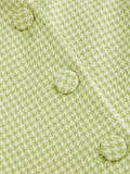 Gingham Button - Front A - Line Mini Dress - Your Second Look