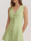 Gingham Button - Front A - Line Mini Dress - Your Second Look