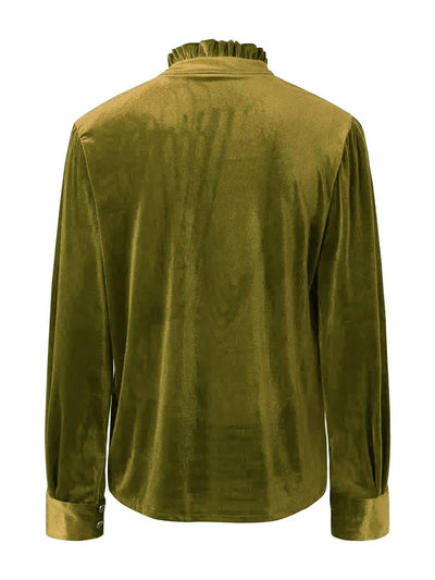 Half Button Long Sleeve Blouse - Your Second Look
