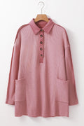 Half Button Long Sleeve Top - Your Second Look