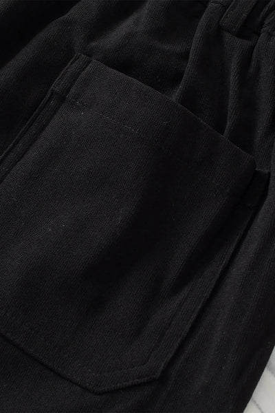 Half Elastic Waist Straight Pants - Your Second Look