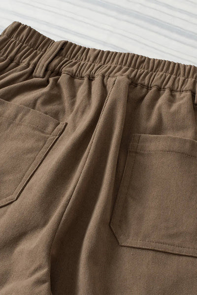 Half Elastic Waist Straight Pants - Your Second Look