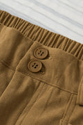 Half Elastic Waist Straight Pants - Your Second Look