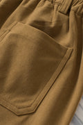Half Elastic Waist Straight Pants - Your Second Look