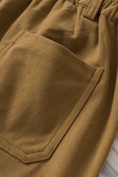 Half Elastic Waist Straight Pants - Your Second Look