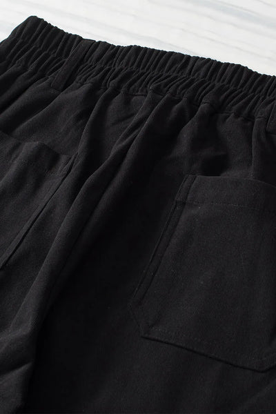 Half Elastic Waist Straight Pants - Your Second Look