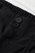 Half Elastic Waist Straight Pants - Your Second Look