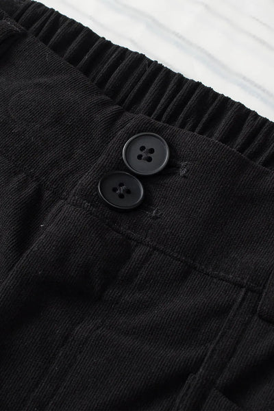 Half Elastic Waist Straight Pants - Your Second Look
