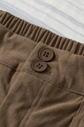 Half Elastic Waist Straight Pants - Your Second Look