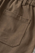 Half Elastic Waist Straight Pants - Your Second Look