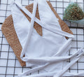 Halter Neck Deep V Tied One - Piece Swimsuit - Your Second Look
