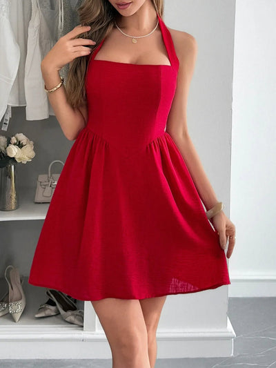 Halter Neck Summer Mini Dress - Your Second Look