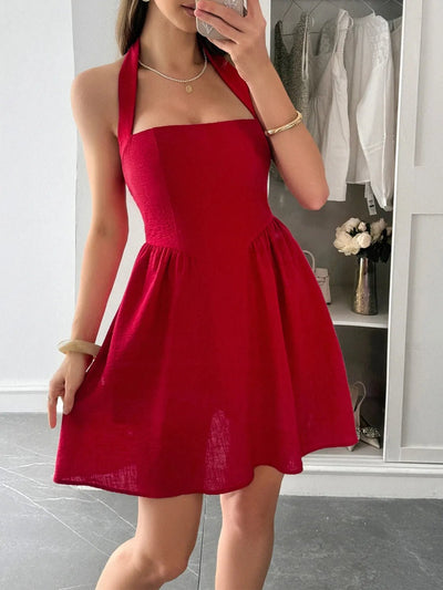 Halter Neck Summer Mini Dress - Your Second Look
