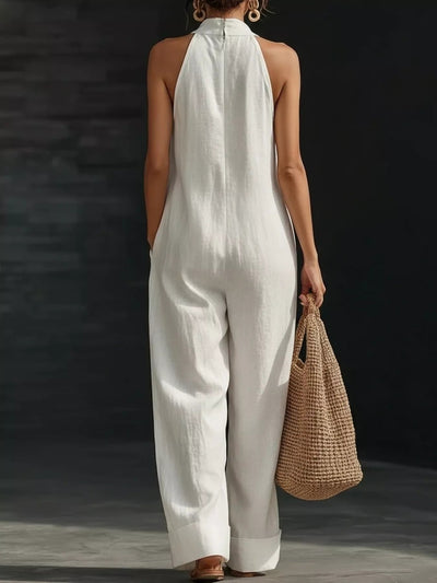 Halter Neck Wide - Leg Jumpsuit - Your Second Look
