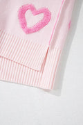 Heart Shape Bubble Sleeve Baggy Sweater - Your Second Look