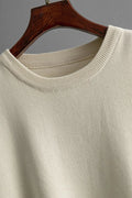 High - Low Round Neck Top and Pants Sweater Set - Your Second Look