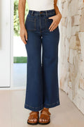 High Waist Bootcut Jeans with Pockets - Your Second Look