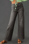 High - Waisted Wide - Leg Vintage Wash Jeans - Your Second Look