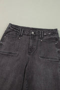 High - Waisted Wide - Leg Vintage Wash Jeans - Your Second Look