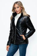 How Dare U Pocketed Zip Up Puffer Jacket with Removable Hood - Your Second Look