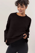 HYFVE Round Neck Dropped Shoulder Ribbed Sweater - Your Second Look