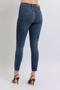 Judy Blue Full Size High Waist Tummy Control Step Hem Skinny Jeans Plus Size - Your Second Look