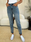 Judy Blue Full Size Mid Rise Rigid Magic Release Hem Jeans - Your Second Look