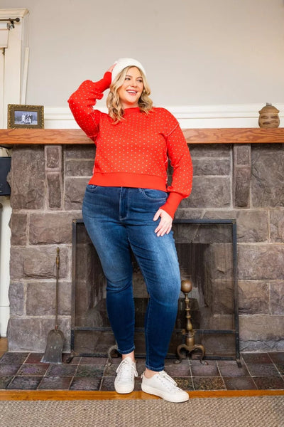 Judy Blue Full Size Washed Thermal Skinny Jeans Plus Size - Your Second Look