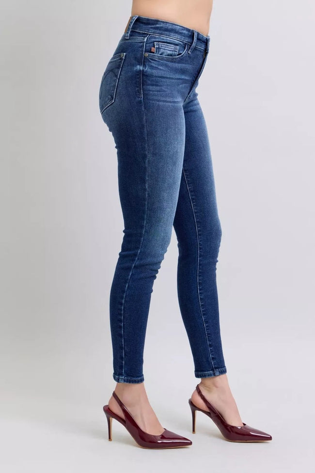 Judy Blue Full Size Washed Thermal Skinny Jeans Plus Size - Your Second Look