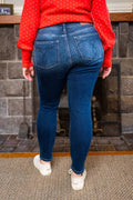 Judy Blue Full Size Washed Thermal Skinny Jeans Plus Size - Your Second Look